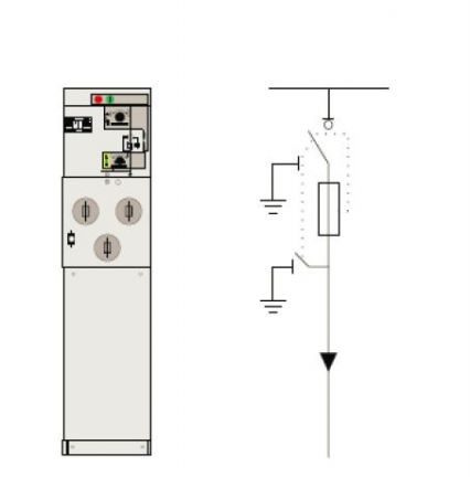 F - Ngăn cầu dao cắt tải kết hợp cầu chì bảo vệ